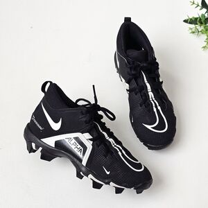 Nike Alpha Menace 3 Shark Wide Black White Football Cleats Youth 4.5Y